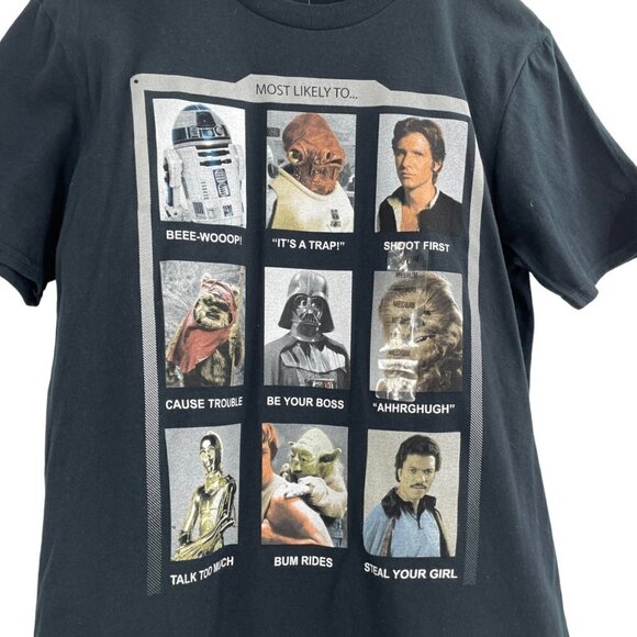 NWT Fifth Sun Star Wars Black Superlatives Most Likely T-Shirt Mens Size Medium - Picture 2 of 7